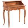 Design Delights - Scrittoio Vintage in Legno Massiccio Stile Napoleone, Coloniale, 80 x 92 x 40 cm (L x A x P), Shabby, Scrivania, Colore 08, Miele Cerato
