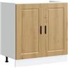 vidaXL Spoelbakonderkast Porto 80x46x81,5 cm hout artisanaal eiken