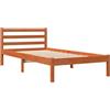 vidaXL Letto senza Materasso Marrone Cera 90x190 cm in Legno di Pino