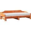 vidaXL Slaapbank onderschuifbed zonder matras 90x190 cm hout wasbruin