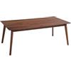 Beliani Tavolo da Pranzo in Legno Scuro Rettangolare Minimalista 200 x 100 cm