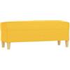 vidaXL Panca Giallo Chiaro 100x35x41 cm in Tessuto