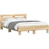 vidaXL Bedframe met hoofdeinde en LED sonoma eikenkleurig 120x200 cm
