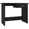 vidaXL Scrivania Nera 100x50x76 cm in Legno Multistrato
