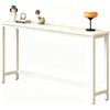 yurstcggh Tavolino Da Divano Stretto,Divano stretto 80cm Bianco Tavolo da Ingresso Decorativo E Sottile Per Posizionare Libri Chiavi,consolle ingresso per soggiorno,atrio,design unico 80×15×80cm