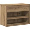 vidaXL Schoenenbankje 60x30x45 cm bewerkt hout artisanaal eikenkleur