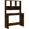 vidaXL Bureau met schappen 102x45x148 cm bewerkt hout gerookt eiken