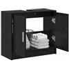 vidaXL Mobile da Bagno Rovere Nero 63 x 29 x 55 cm