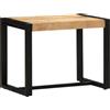 vidaXL Panca 60x35x45 cm in Legno Massello di Mango Grezzo