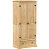 vidaXL Armadio Corona 76x50x170 cm in Legno Massello di Pino