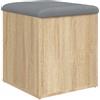 vidaXL Panca Contenitore Rovere Sonoma 42x42x45 cm Legno Agglomerato