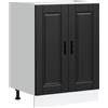 vidaXL Base da Cucina Porto Nero in Legno Multistrato, Mobile Base lavello, Mobile Cucina Base con Anta, Mobile Base lavello