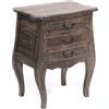 CREEDWOOD TAVOLINO Belly | Legno di Mogano, 64 cm, Marrone Rustico | Comodino con cassetti, Tavolo per Telefono, cassettiera da Ingresso, Comodino, Mobile in Legno
