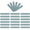 PATIKIL 24Pezzi Etichette in Pelle 85mm Fatte a Mano all'Uncinetto Blu | Personalizzate, Vuote, Incise con 2 Fori, per Oggetti Fatti a Mano