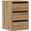 vidaXL Cassettiera Angolare Rovere Artigianale 40x41x58cm Multistrato