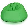 Ecopuf | Relax Puff Poltrona Verde - da Interno e Esterno - A Antistrappo Antimacchia - Imbottitura Polistirolo - A Sacco Doppia Zip