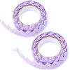 Feelairy 2 Rotoli di Pizzo Autoadesivo, Vintage Lavorazione del Merletto Deco, Buco Ricamo per Decorazione della Tavola, Nozze, Regalo Fai da Te, Bordo Scrapbook (Porpora)