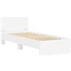 vidaXL Giroletto con Testiera e LED Bianco 75x190 cm