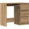 vidaXL Bureau 90x45x76 cm bewerkt hout artisanaal eikenkleur