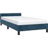 vidaXL Giroletto senza Materasso Blu Scuro 90x190 cm in Velluto