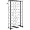 vidaXL Portavini da 45 Bottiglie Nero 54x18x100cm in Ferro Battuto