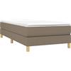 vidaXL Struttura Letto a Rete a Molle Tortora 90x200 cm Tessuto