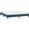 vidaXL Giroletto senza Materasso Blu Scuro 160x200 cm in Velluto
