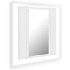 vidaXL Badkamerkast met spiegel en LED 40x12x45 cm acryl wit