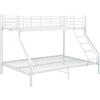 vidaXL Stapelbedframe metaal wit 140x200 cm/90x200 cm