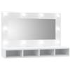 vidaXL Mobile a Specchio con LED Bianco 90x31,5x62 cm