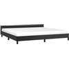 vidaXL Giroletto con Testiera senza Materasso Nero 200x200 cm