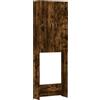 vidaXL Mobile per Lavatrice Rovere Fumo 64x25,5x190 cm