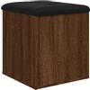 vidaXL Panca Portaoggetti Rovere Marrone 42x42x45 cm Legno Multistrato