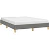 vidaXL Giroletto senza Materasso Grigio Scuro 140x200 cm Tessuto