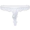 Idea Casa Consolle Mensola Finto Vintage Stile Barocco Veneziano Shabby Chic Vari Colori cm 21x31x11,5 (Bianco)