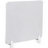 Beliani Divisorio da scrivania Pet Pannello Acustico Tessuto fonoassorbente 72 x 50 cm Bianco Sporco