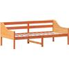 vidaXL Slaapbank zonder matras 80x200 cm massief grenenhout wasbruin