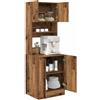 vidaXL Credenza da cucina Legno vecchio 60 x 50 x 180 cm | Tanto spazio per tutte le tue cose, La finitura in legno invecchiato dà un bel tocco rustico a qualsiasi stanza,