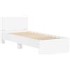 vidaXL Giroletto con Testiera Bianco 75x190 cm in Legno Multistrato