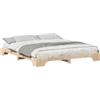 vidaXL Bedframe Bruin 200 x 210 cm Massief grenenhout