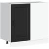 vidaXL Mobiletto da cucina Porto nero in legno ingegnerizzato