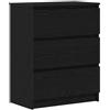 vidaXL Credenza Rovere Nero 60x35x76 cm in Legno Multistrato