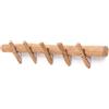 DESIGN DELIGHTS Appendiabiti da Parete Kyra 60 | 60x12 cm (LxH), Teak | Appendiabiti rustici, Appendiabiti, Barra Ganci in Legno, Binario per Abiti Natura, Gancio per Cappotto