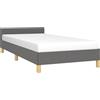 vidaXL Bedframe zonder matras 90x190 cm stof donkergrijs