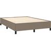 vidaXL Bedframe zonder matras stof taupe 140x190 cm