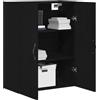 vidaXL Mobile a muro Rovere Nero 69,5 x 34 x 180 cm