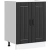 vidaXL Mobile Base Lavello Lucca Nero in Legno Multistrato