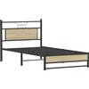 vidaXL Bedframe zonder matras hout sonoma eikenkleurig 100x190 cm