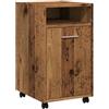 vidaXL Armadio con Ruote Legno Vecchio 33x38x60 cm Legno Multistrato