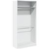 vidaXL Armadio Bianco 100x50x200 cm in Legno Multistrato, Armadio con Ruote, armadietto portaoggetti, credenza, Mobile portaoggetti, Guardaroba